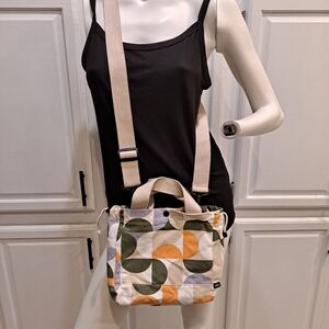 Vans Cream, Green, and Orange Crossbody Bag Off The Wall